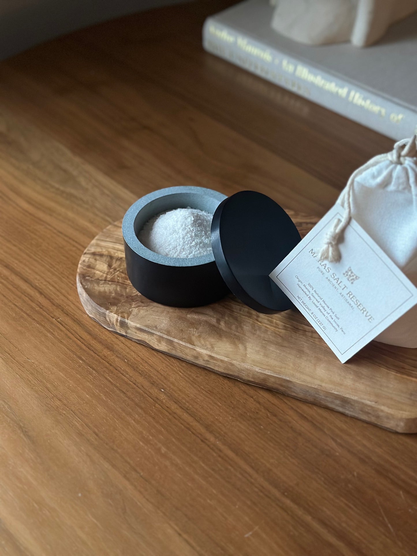 Natural Stone Cellar + FINE Grain Maras Salt, 10oz
